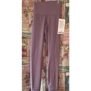 Womens Lululemon Size 2 Align HR Pant 25” LVLK Nulu Tight Soft Athlete Purple